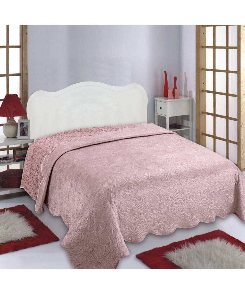 Κουβέρτα βελούδο με sherpa NX2211 (220cm x 240cm) pink