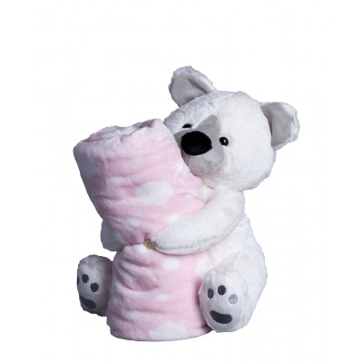 ΒΕΒΕ FLANNEL ΚΟΥΒΕΡΤΑΚΙ (80cm x 120cm) αρκουδάκι ρόζ 