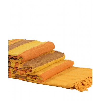 ΡΙΧΤΑΡΙΑ kerala (150cm x 180cm/170cm x 230cm/170cm x 270cm) κίτρινο/πορτοκαλί