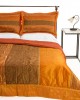 ΚΟΥΒΕΡΛΙ σετ( 220cm x 240cm   2 x 50cm x 70cm) TAJ MAHAL πορτοκαλί