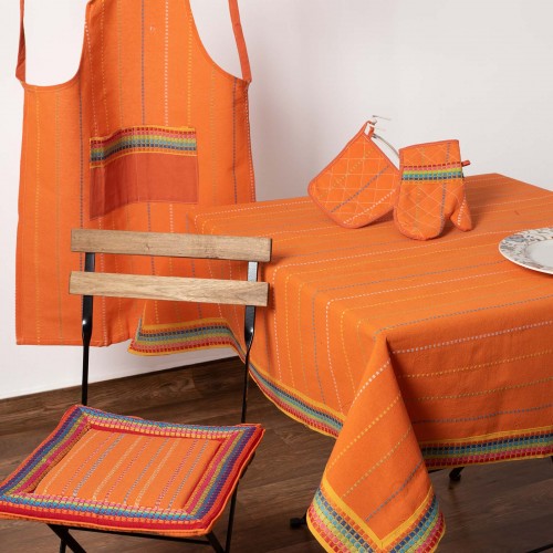 μαξιλάρι κάθισμα (40cm x 40cm ) moda ριγέ πορτοκαλί 