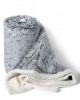 κουβέρτα fleece με sherpa (170cm x 220cm) animal γκρί