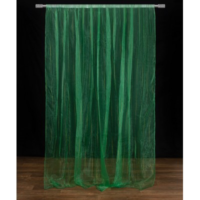 Κουρτίνα j160 (280cm x 300cm) με τρέσα πράσινη