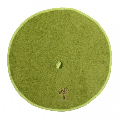 Στρογγυλή πετσέτα με κρεμαστράκι (48cm) πράσινη