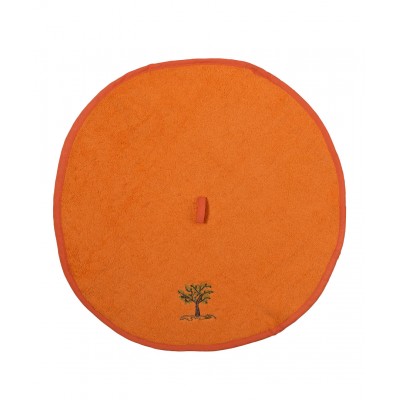 Στρογγυλή πετσέτα με κρεμαστράκι (48cm) πορτοκαλί