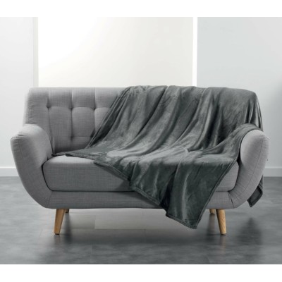 Κουβέρτα - Ριχτάρι super soft  Σχ.Flanou grey 180x220cm 100%  polyester