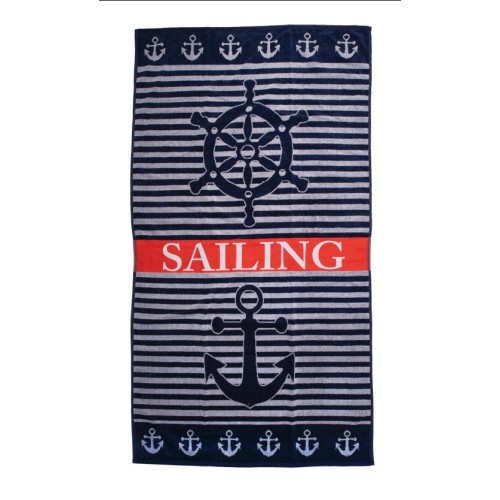 Πετσέτα θαλάσσης  86X160 Σx.Sailing 100%  cotton