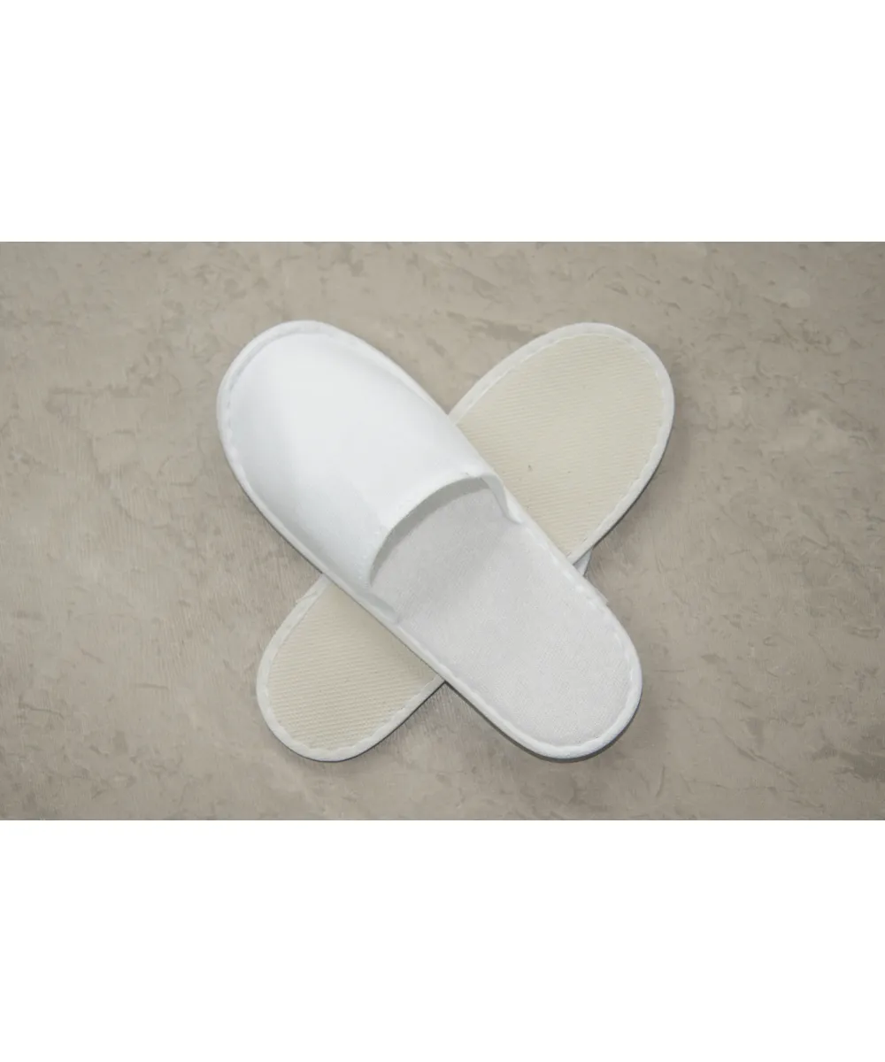 Ζεύγος Παντόφλες STANDARD LINE  - Polyfabric Κλειστή - Φρωτέ Πάχους 3mm - Συσκευασία 100τεμ σε χάρτινο κουτί