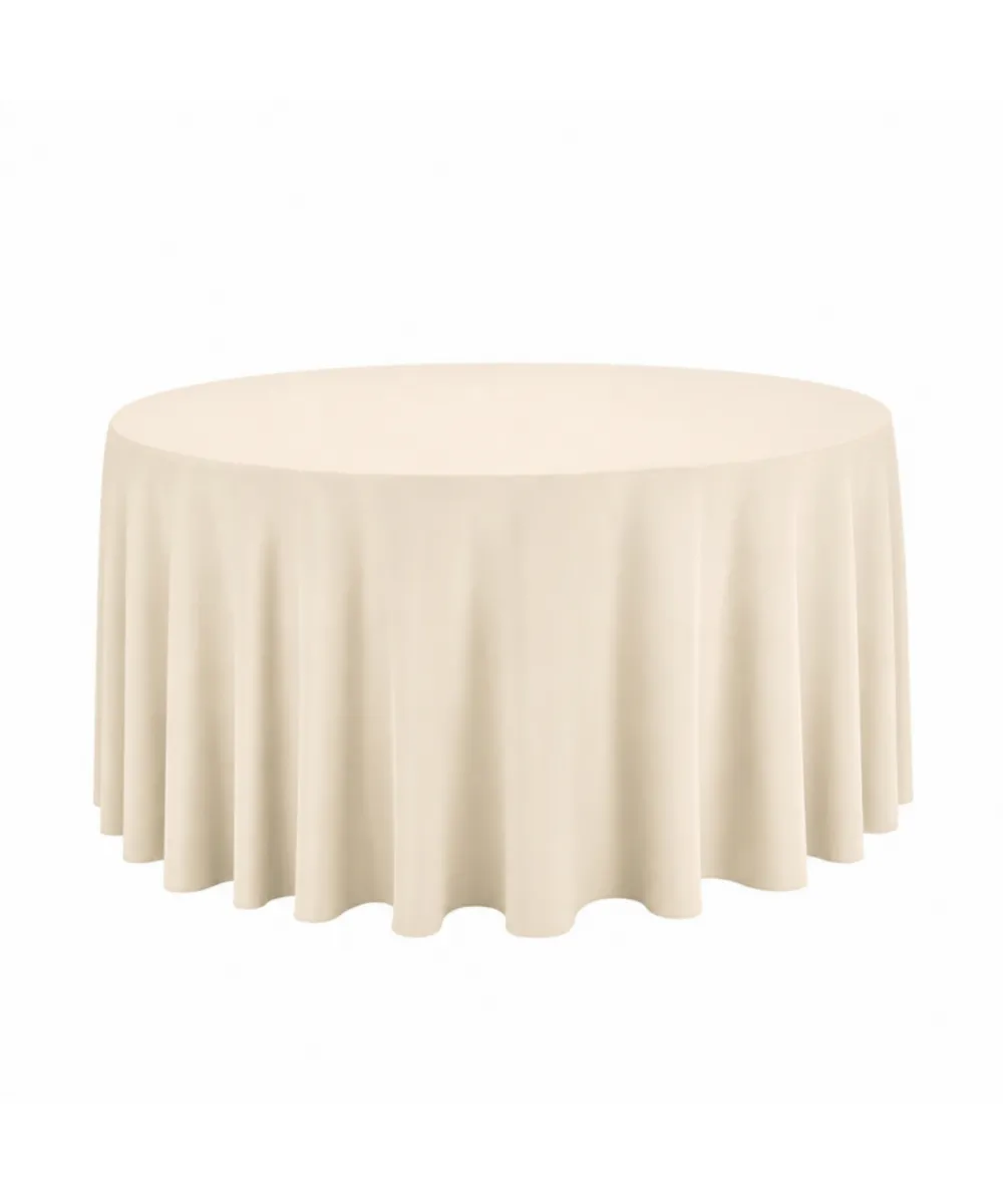 Τραπεζομάντηλο Ροτόντα PLAIN LINE Polyester 100%  Ivory Φ300