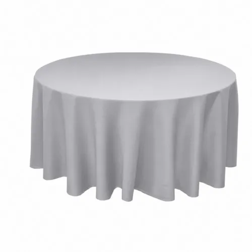 Τραπεζομάντηλο Ροτόντα PLAIN LINE Polyester 100%  Silver Φ300