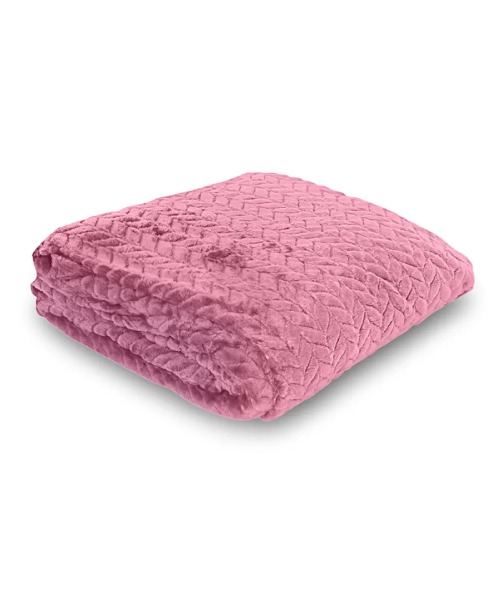 Κουβέρτα Flannel Fleece Υπέρδιπλη 220Χ240 Ideato - CARAM FUCHSIA