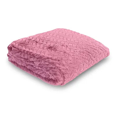 Κουβέρτα Flannel Fleece Υπέρδιπλη 220Χ240 Ideato - CARAM FUCHSIA