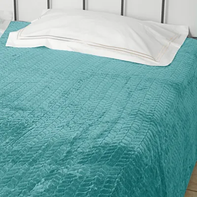 Κουβέρτα Flannel Fleece Υπέρδιπλη 220Χ240 Ideato - CARAM PETROL