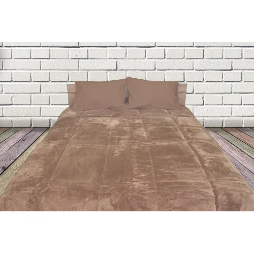 Κουβερτοπάπλωμα Karavakas Ημίδιπλο 160X240 Hive Μόκα - 2138-1