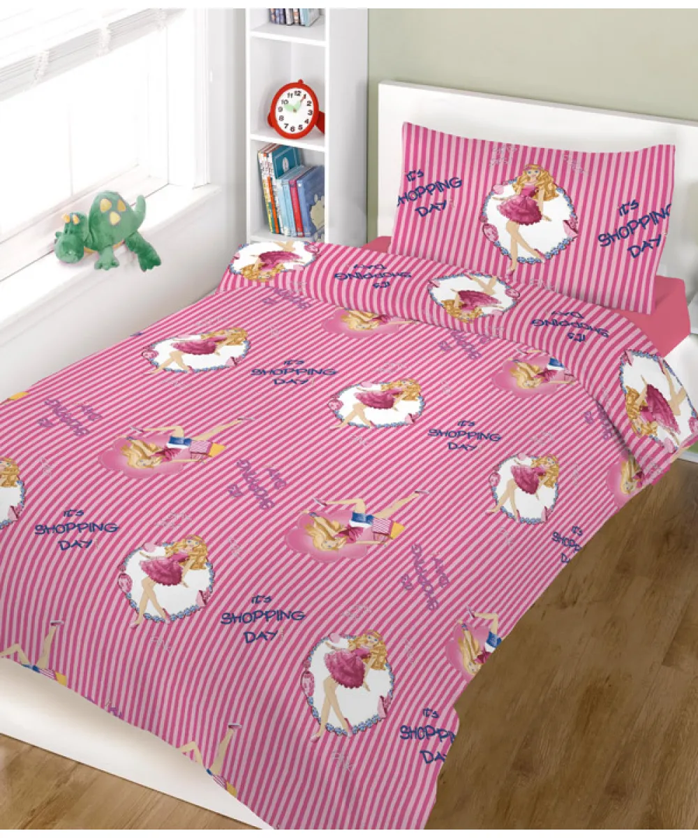 Σετ Σεντόνια ΚΟΜΒΟΣ Shopping Girl Μονά με λάστιχο 100x200+20 - 7001648-01F Σετ Σεντόνια ΚΟΜΒΟΣ Shopping Girl Μονά με λάστιχο 100x200+20 - 7001648-01F