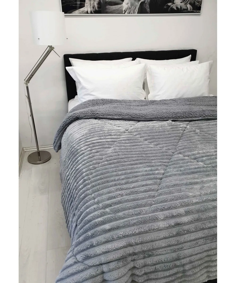 Κουβερτοπάπλωμα Le Blanc Flannel Comfort Υπέρδιπλο 220Χ240 700gsm WIDE CUT Light Grey Κουβερτοπάπλωμα Le Blanc Flannel Comfort Υπέρδιπλο 220Χ240 700gsm WIDE CUT Light Grey