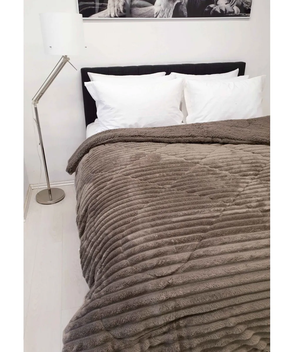 Κουβερτοπάπλωμα Le Blanc Flannel Comfort Υπέρδιπλο 220Χ240 700gsm WIDE CUT Moka Κουβερτοπάπλωμα Le Blanc Flannel Comfort Υπέρδιπλο 220Χ240 700gsm WIDE CUT Moka