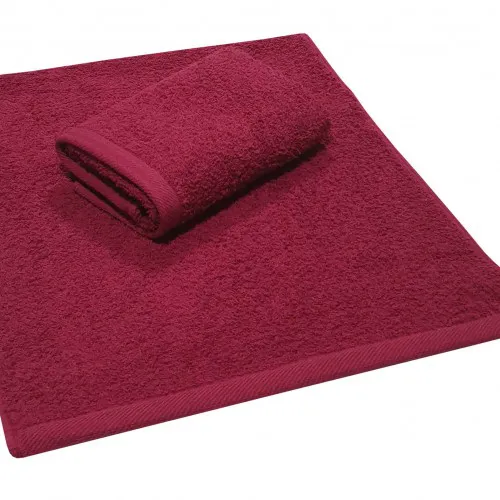 Πετσέτα ΚΟΜΒΟΣ Πεννιέ PLAIN LINE 500γρ/μ2 CHERRY Χειρός 30x50