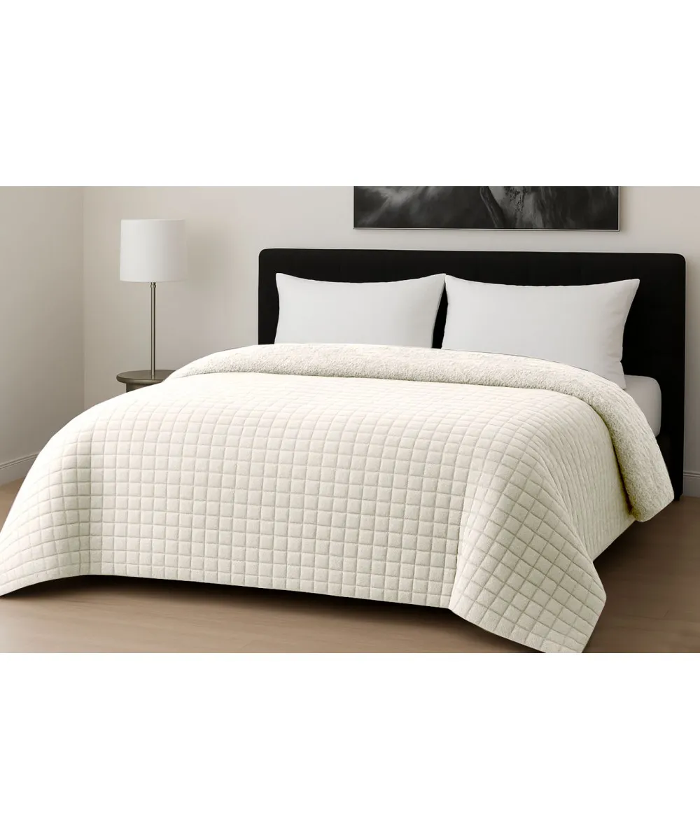Κουβερτοπάπλωμα Le Blanc Flannel Comfort Σούπερ Υπέρδιπλο 260Χ240 700gsm RIB CUT Ivory