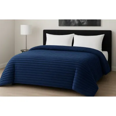 Κουβερτοπάπλωμα Le Blanc Flannel ComfortΣούπερ Υπέρδιπλο 260Χ240 700gsm RIB Navy