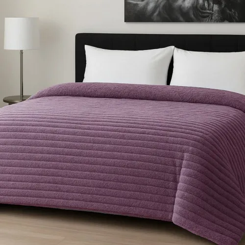 Κουβερτοπάπλωμα Le Blanc Flannel Comfort Σούπερ Υπέρδιπλο 260Χ240 700gsm RIB Lilac