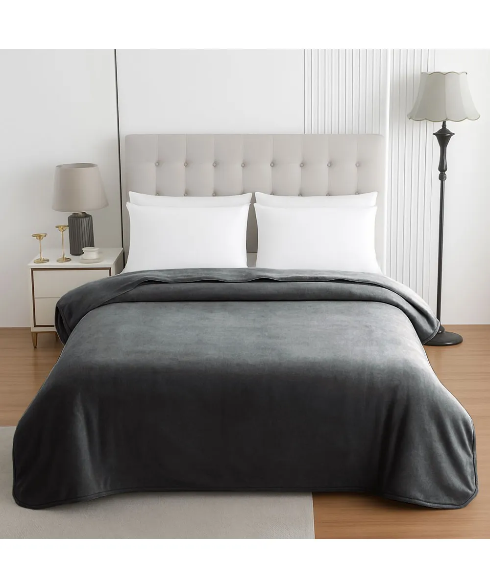 Κουβέρτα Le Blanc Βελουτέ 550gr Υπέρδιπλη 220x240 Grey