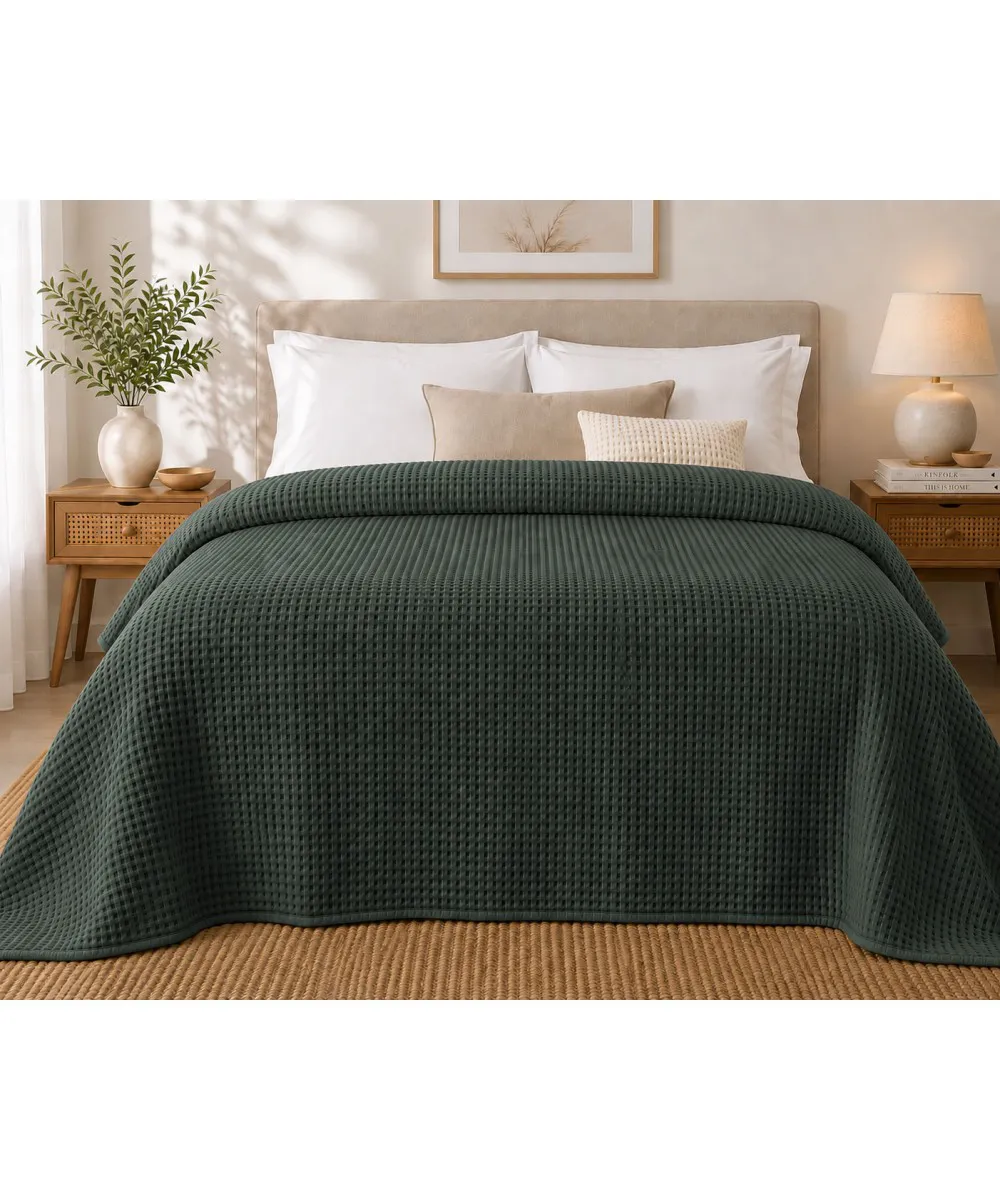 Κουβέρτα Πικέ Le Blanc Sanforized New Cotton Rich Μονή 170x250 Grey