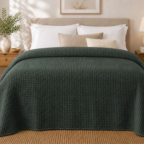 Κουβέρτα Πικέ Le Blanc Sanforized New Cotton Rich Μονή 170x250 Grey
