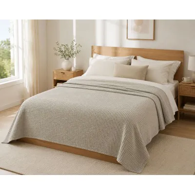 Κουβέρτα Πικέ LeBlanc Reactive Sanforized Cotton 100% Μονή 160x240 Light Grey