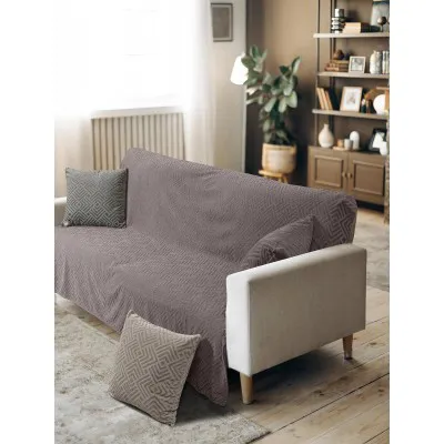 Ριχτάρι LAVIR TAUPE Ριχτάρι τετραθέσιου καναπέ: 180 x 340 εκ.