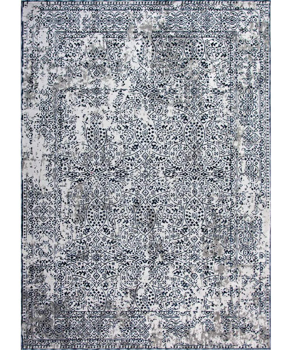 Χαλί 5901 GREY NAVY Σετ Κρεβατοκάμαρας (67 x 140 (2)   67 x 230 εκ.)