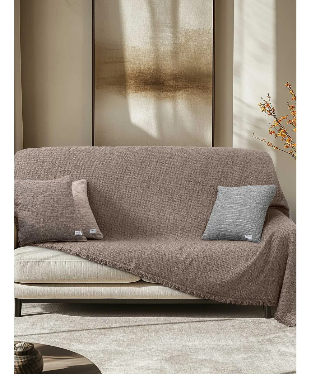 Ριχτάρι AKONIK BROWN Ριχτάρι διθέσιου καναπέ: 180 x 250 εκ.