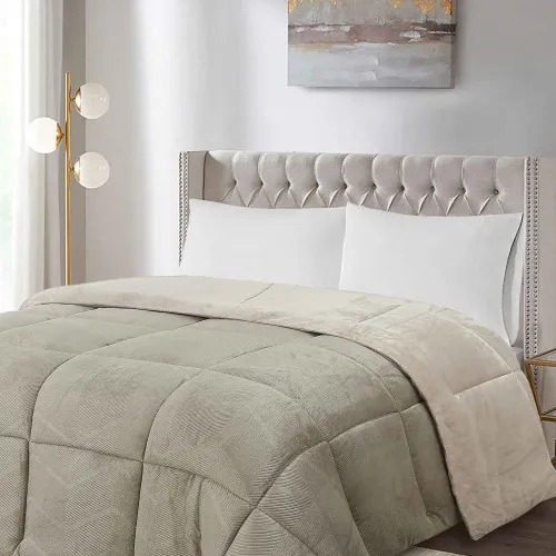 Κουβερτοπάπλωμα ALUVIA BEIGE Κουβερτοπάπλωμα μονό: 160 x 220 εκ.