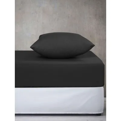Σεντόνι ANTHRACITE MONOCHROME Σεντόνι υπέρδιπλο με λάστιχο: 160 x 200 30 εκ.