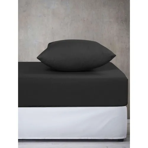 Σεντόνι ANTHRACITE MONOCHROME Σεντόνι υπέρδιπλο με λάστιχο: 160 x 200 30 εκ.