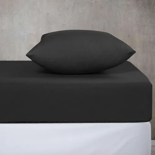 Σεντόνι ANTHRACITE MONOCHROME Σεντόνι μονό με λάστιχο: 100 x 200 30 εκ.