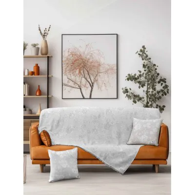 Ριχτάρι AZALITH GREY Ριχτάρι τριθέσιου καναπέ: 170 x 300 εκ.