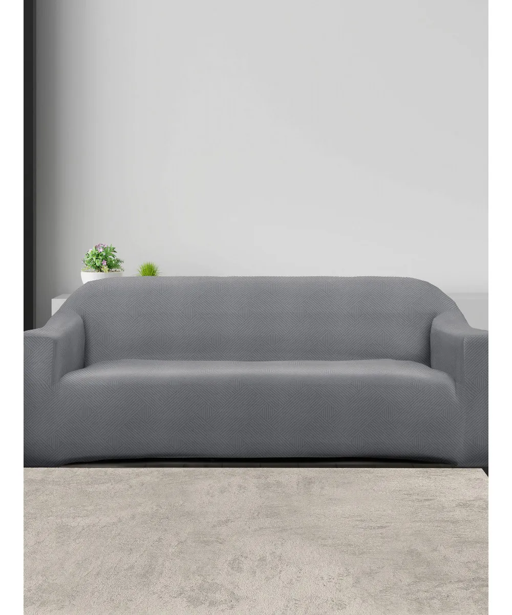 Ελαστικά καλύμματα καναπέ EARTHLINE GREY Ελαστικό κάλυμμα διθέσιου καναπέ