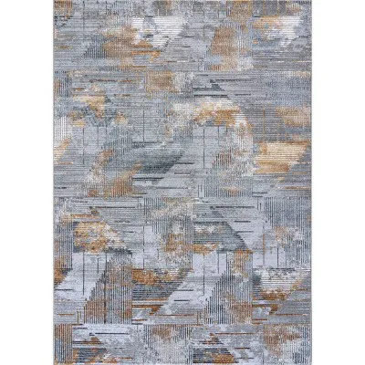 Χαλί FEATHERS GREY GOLD Στρόγγυλο χαλί 165 εκ.
