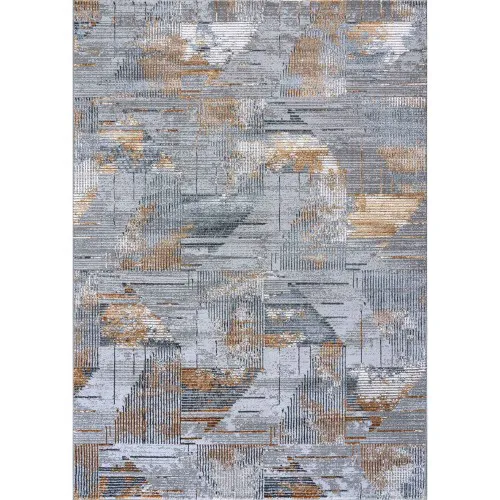 Χαλί FEATHERS GREY GOLD Στρόγγυλο χαλί 165 εκ.