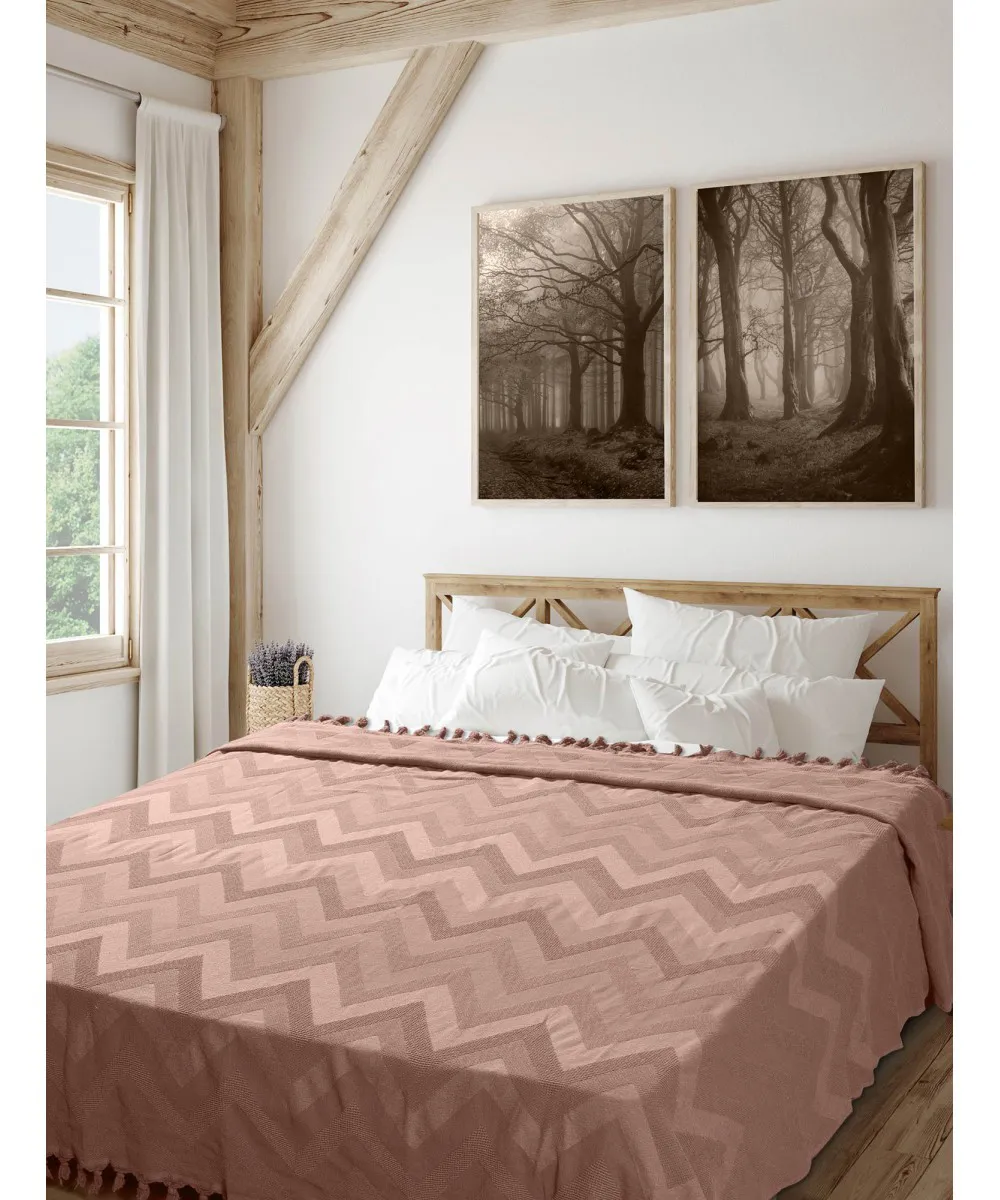 Κουβέρτα Πικέ Ζακάρ GOLWE PINK Κουβέρτα Πικέ Ζακάρ: 220 x 240 εκ.