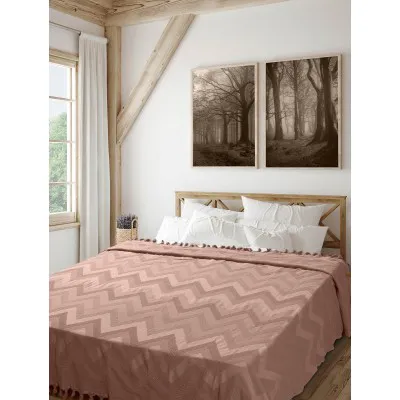 Κουβέρτα Πικέ Ζακάρ GOLWE PINK Κουβέρτα Πικέ Ζακάρ: 220 x 240 εκ.