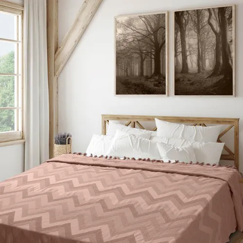 Κουβέρτα Πικέ Ζακάρ GOLWE PINK Κουβέρτα Πικέ Ζακάρ: 220 x 240 εκ.