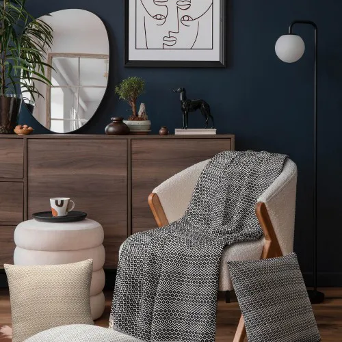 Ριχτάρι HERHALING ANTHRACITE Ριχτάρι τριθέσιου καναπέ: 190 x 300 εκ.