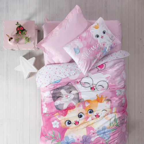 Παιδικό Σετ Κουβερλί MEOW Σετ κουβερλί μονό: 170 x 240   1 μαξιλαροθήκη 50 x 70 εκ.