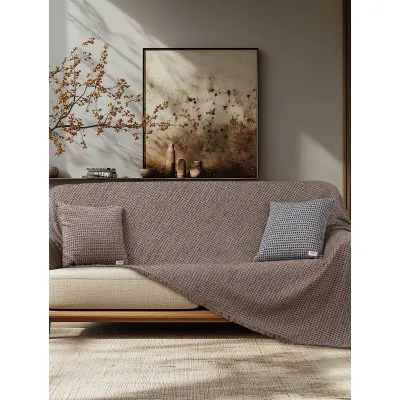 Ριχτάρι MOUVE BEIGE Ριχτάρι τριθέσιου καναπέ: 180 x 300 εκ.