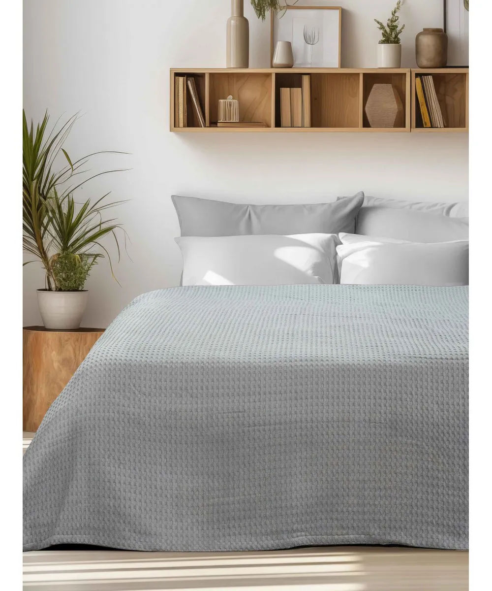 Κουβέρτα Πικέ PIKONA GREY Κουβέρτα Πικέ: 170 x 240 εκ.