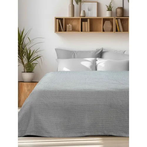Κουβέρτα Πικέ PIKONA GREY Κουβέρτα Πικέ: 220 x 240 εκ.