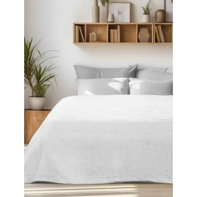 Κουβέρτα Πικέ PIKONA WHITE Κουβέρτα Πικέ: 170 x 240 εκ.