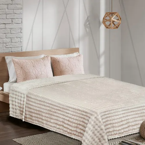 Κουβέρτα Fleece PUFFELLA BEIGE Κουβέρτα μονή: 160 x 220 εκ.